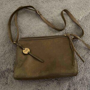 Margot NY Olive Leather Purse EUC